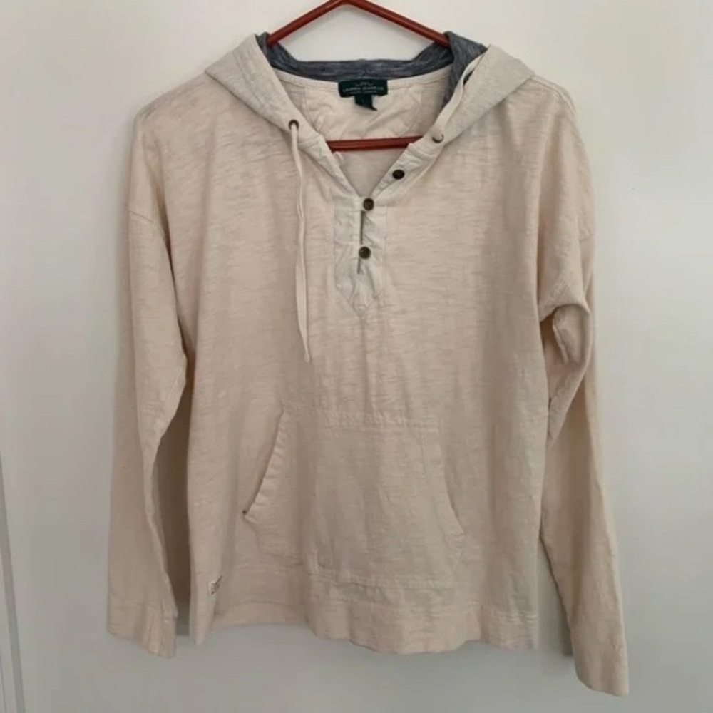 🆕 Ralph Lauren Sweatshirt w/ Brass Buttons - Cream Body & Navy Herringbo…